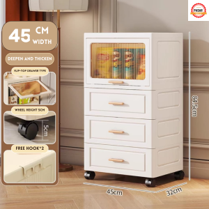 Pasar Murah ZH45XX Rak Plastik Rak Penyimpanan Serbaguna Nakas Rak Bumbu Minimalis Estetik