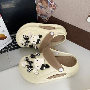 [Free Shipping] WomenS Thick-Soled Clogs Height-Increasing Non-Slip New Summer Style Suitable For Outdoor Wear Odor-Resistant Beach Sandals With A Closed-Toe Design