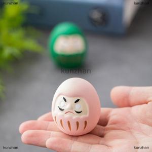 [COD] kunzhan Japanese Daruma Doll Crafts Lucky Charm Fortune Ornament Landscape Home Decor Miniature Accessories Gifts