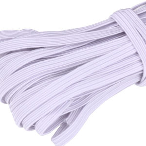 3/6/8/10mm Flat Knitted Elastic Band White Black Polyester Sewing Stretch rope Elastic Rubber DIY Garment mask Accessories