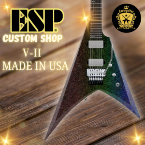 ESP USA Custom Shop V-II FR Floyd Rose EMG / Seymour Duncan Black Halo Electric Guitar with Hardcase (Preorder)