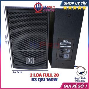 Loa Full 20 B3 Q8i 160W (2 Chiếc Tặng Dây Khẩu) Loa Trợ Lời Bass 20 Nhỏ Gọn Lắp Vừa Ô Tô - H2Pro Tech