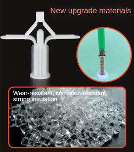 Expansion Plug Screws Expansion Nails Plastic Expansion Plug Bolt Threaded Bolts Easy to Install