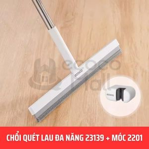 Cây lau kính ECOCO silicon thế hệ mới Chổi gạt sàn gạt nước xoay 180 độ cán dài đa năng 23139