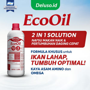 Deluso X Bluecore Eco Oil Vitamin Dan Suplemen Pakan Ikan Lele Nila Gurame Untuk Pertumbuhan Sehat