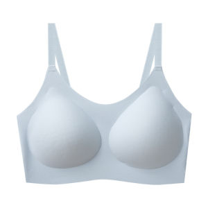 【Big Breasts Look Smaller】 Seamless Bra Gathered Fixed Cup Sports Bra For Women