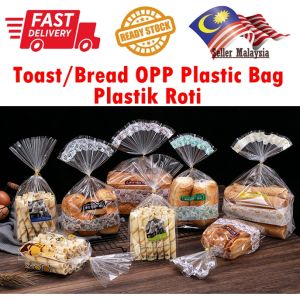50pcs Bread Flavour Plastik Roti OPP Transparent Toast Bread Bag Food Opp Plastic/250g 450g Large Toast Loaf Bag Bread Plastic