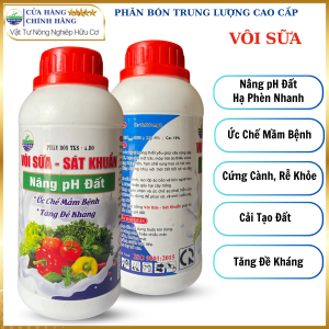 VÔI SỮA Phân Bón Vi Lượng Nâng pH Đất Hạ Phèn Nhanh Cải Tạo Đất - Chai 500 ml