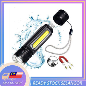 Magnetic Camping Lamp USB 4 Mode LED Flashlight T6 Torch Rechargeable Lantern Outdoor Lampu