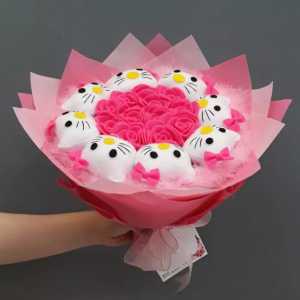 Kado valentine / buket bunga wisuda karakter ukuran XL