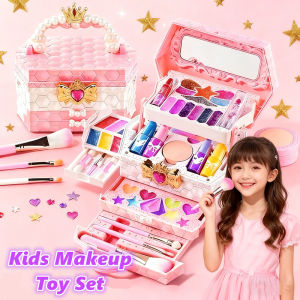 Childrens Cosmetics Suitcase Toy Princess Makeup Kit Nontoxic Birthday Gift for Kids Girl