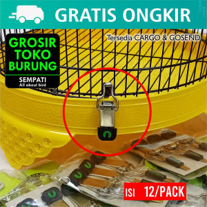 SEMPATI GROSIR Jepitan Klem Overpal Logo Sempati Isi 12 Brand Klem Tebok Sangkar Kandang Burung Murai Lovebird