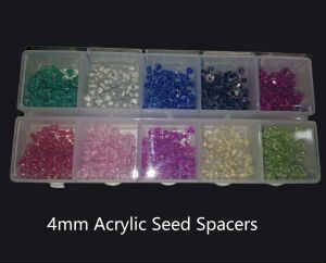 Acrylic Seed Beads 4mm Diameter for DIY Jewelry Making and Keychain Decoration