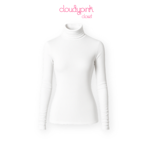 Áo cổ lọ 8cm borip cotton form ôm dài tay nữ CloudyPink mềm mịn tôn dáng M L