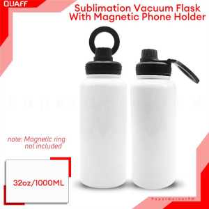 PaperCornerPh - QUAFF 32oz Sublimation Vacuum Flask with Magnetic Phone Holder 1000ML Tumbler