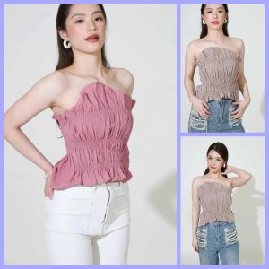 Korean Fashion Asymetric Tube Top   - xs to slim large - classy and elegant - timeless classic  - timeless piece - casual office or party - classic piece - super kapal ng tela - hindi kayo magsisi - our aim is to produce quality clothes - premium fabric
