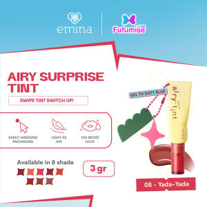 EMINA Airy Surprise Tint 3 g | Lip Tint | Longlasting | Ringan Tahan Lama