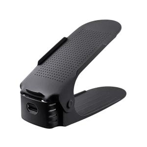 ชั้นวางรองเท้า 2 ชั้น ชั้นวางรองเท้าแบบปรับได้ 2 ชั้น ประหยัดพื้นที่ ชั้นวางรองเท้าสองชั้นสำหรับจัดระเบียบตู้เสื้อผ้า