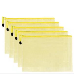 Mesh Zipper Bag zipper file organizer pvc zipper bag  file bag Waterproof Mesh Pouch folder
