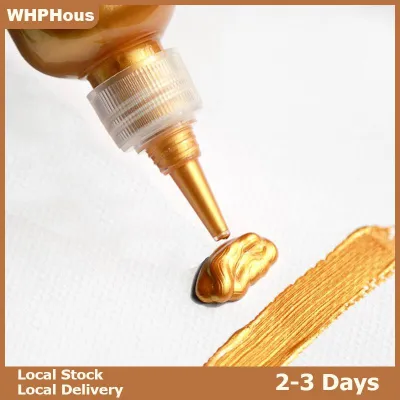 🔥🔥🔥WHPHous 60ml Gold Paint Metallic acrylic paint waterproof not faded DIY painted Pigments