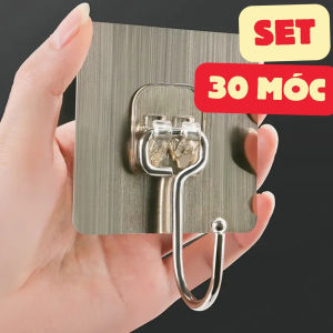 Combo 50 Móc Dán Tường Inox Siêu Dính Chịu Lực Tốt Móc Treo Đồ Nặng Dán Tường Không Cần Khoan – Gắn Tường Nhà Bếp Phòng Tắm Phòng Khách