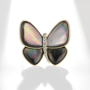 Spot Goods ! Wholesale popular butterfly brooch made from natural mother-of-pearl same style as Wan Zhous gift brooch
