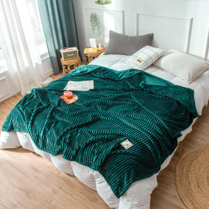 150 * 180cm Soft Ribbed Throw Blanket - Warm Cozy Blanket for Bed Sofa & Home Decor (Assorted Colors)