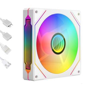 ARGB กระจก Infinitys พัดลมเคสคอมพิวเตอร์120มม. ประสิทธิภาพสูงระบายความร้อน PWM ปรับความเร็วได้650-1600รอบต่อนาที