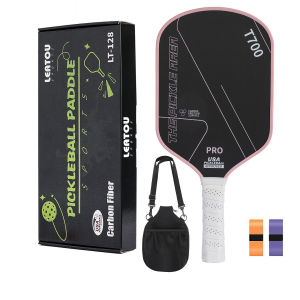 T700 Carbon Fiber Pickleball Paddle - Integrated Textured Matte Surface & Honeycomb Core for Tournament and Training Includes Carry Case