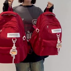 AE Large-capacity backpack for junior high and high school students simple casual school bag stylish campus fashion travel bag
