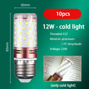 10PCS LED Bulb E27 E14 Energy Saving Light Bulbs 3 Colors 3000K 6000K Home Lighting For Chandelier Table Lamp