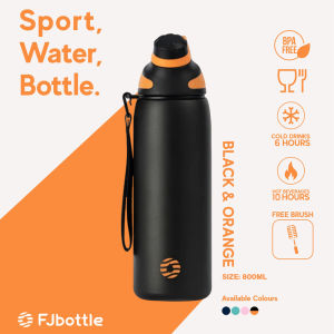 FJbottle - Botol Portable Olahraga Stainless Steel 800ML Double Insulated Bottle Tahan Panas dan Dingin Dengan Tutup Botol Magnet Free Sikat Botol