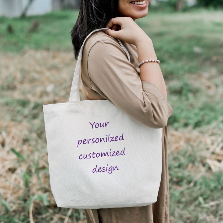 Customize/Personalize Durable Cross Canvas Reusable Tote Bag 15x12 or 14x17  Inches Proudly Made In The Philippines Lazada PH - Main Image
