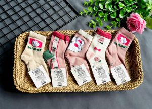 SET 5 ĐÔI TẤT TRẺ EM HỒNG DỄ THƯƠNG SIZE TỪ 1-12 TUỔI CHO TRẺ EM