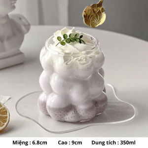 Cốc Chùm Nho 350ml Decor Phong Cách - Thuỷ TInh Borosilicat Chịu Nhiệt Và Lạnh Cao - Chihirostore.decor