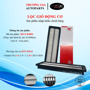 [ZYC] Lọc gió động cơ sử dụng cho xe Hyundai i10 dung tích động cơ 1.0/1.2 đời 2013-2025 (Mã: 28113-B4000)