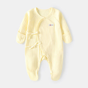 SG EmmAmy® Newborn 0-6 Months Baby Anti-Scratching Wrap Feet Clothes Infant Cotton Romper Bodysuit Sleepwear Jumpsuits