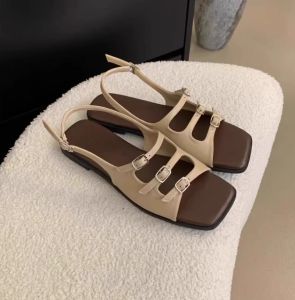 SoleMate Tsinelas for Women & Elegant Neutral Leather Casual Sandals - Breathable Lightweight Summer Footwear#WL007