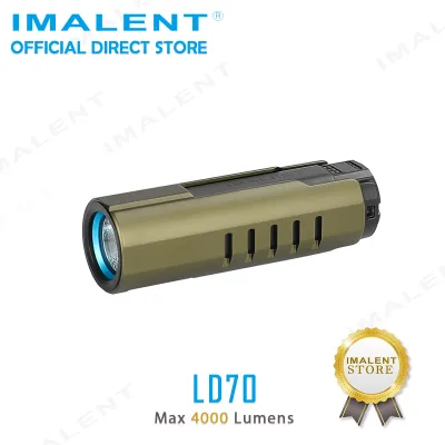 IMALENT LD70 EDC Flashlight High Power 4000 Lumens CREE XHP70.2 LED Hadlight Long Throw Up to Beam Distance 203 Meters Rechargeable Portable Super Bright Torch Suitable for Hiking and Fishing