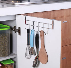 Móc inox treo cài cánh cửa treo đồ gia dụng quần áo tiện lợi không cần khoan đục My Home DN260