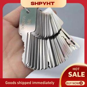 SHPYHT 1 bộ đầu bò khóa S rãnh khóa một từ Ổ Khóa Phụ Kiện 48 trong 1 thợ khóa công cụ khóa phím Kit cho sowoyoo