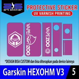 Garskin Heksom V3 Abstrak Blue UV Varnish Printing
