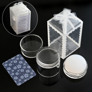 New !!!1pc Clear Jelly Stamper Double-head Nail Stamper & Scraper Nail Art Clear Silicone Marshmallow French Nail Stamper h260819