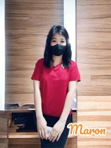 Kaos V-Neck Lengan Pendek Spandek Rayon Warna Solid