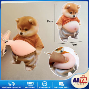Dog Big Belly Stress Ball Cute and Creative Stress Relieving ToysCar Collision Sticker