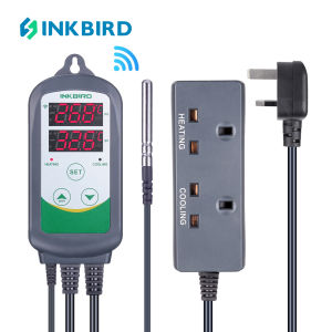 Inkbird ITC-308 WIFI UK Plug 220V 2.4G WIFI  Digital Temperature Controller Programmable Thermostat Inatant Read Remote App Control Switch Heater Cooler fan for Temp Controlling Plant Greenhouse Reptile Seed Germination