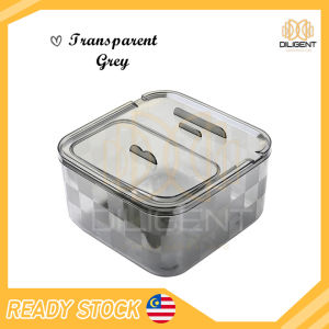 【D258】Kotak Penyimpanan Jelas Nordic Creative Desktop Large Trash Bin Multifunctional Tissue Storage Box