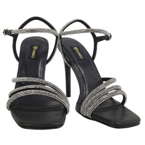 TANGO รองเท้าแฟชั่นสตรีรุ่น JULIE รองเท้าหนังแท้ ประดับด้วยเพชร ส้นสูง 4 นิ้ว สวยหรูหรา