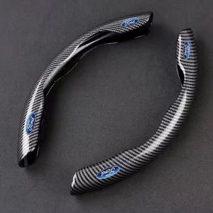 ฟอร์ดคาร์บอนไฟเบอร์พวงมาลัยเคสกันลื่นพวงมาลัยรถยนต์พวงมาลัยฝาครอบสำหรับ Ford เฟียสต้าแรนเจอร์ Ecosport Focus Eversest Mustang Escape