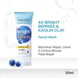 WARDAH Perfect Bright 50ml 100ml Creamy Foam Brigtening+Oil Control || Pembersih Wajah || Facial Foam Wardah Original